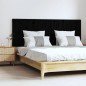 vidaXL Wand-Kopfteil Schwarz 166x3x60 cm Massivholz Kiefer