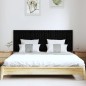 vidaXL Wand-Kopfteil Schwarz 166x3x60 cm Massivholz Kiefer