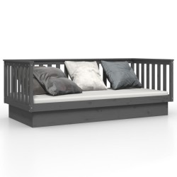 vidaXL Tagesbett Grau 80x200 cm Massivholz Kiefer
