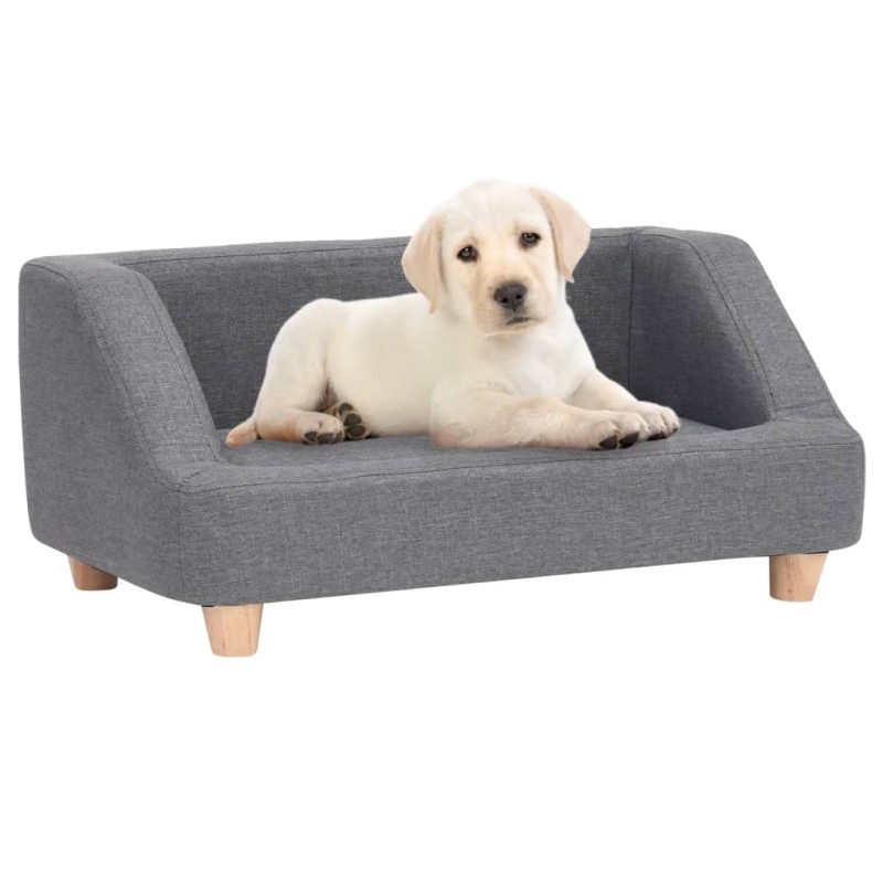 vidaXL Hundesofa Grau 95x63x39 cm Leinen vidaXL Hundesofa Grau 95x63x39 cm Leinen