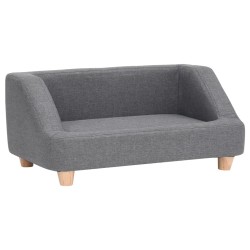 vidaXL Hundesofa Grau 95x63x39 cm Leinen