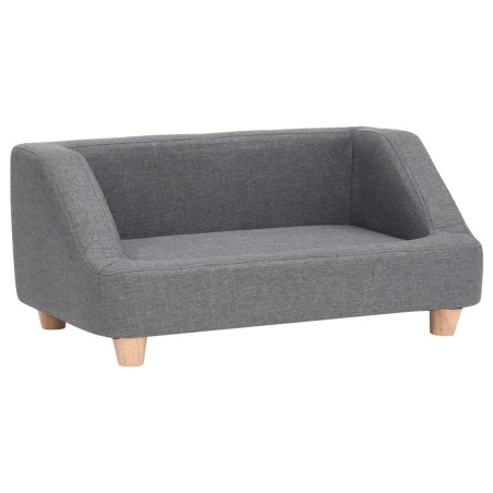 vidaXL Hundesofa Grau 95x63x39 cm Leinen