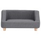 vidaXL Hundesofa Grau 95x63x39 cm Leinen vidaXL Hundesofa Grau 95x63x39 cm Leinen