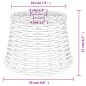 vidaXL Lampenschirm Weiß Ø25x17 cm Korbweide vidaXL Lampenschirm Weiß Ø25x17 cm Korbweide