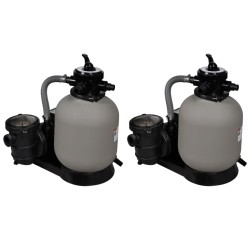 vidaXL Sandfilterpumpen 2 Stk. 600 W 17.000 L/h