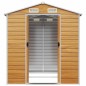 vidaXL Gerätehaus Hellbraun 191x215x198 cm Verzinkter Stahl vidaXL Gerätehaus Hellbraun 191x215x198 cm Verzinkter Stahl