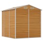 vidaXL Gerätehaus Hellbraun 191x215x198 cm Verzinkter Stahl vidaXL Gerätehaus Hellbraun 191x215x198 cm Verzinkter Stahl