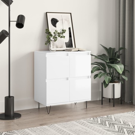 vidaXL Sideboard Hochglanz-Weiß 60x35x70 cm Holzwerkstoff