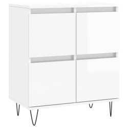 vidaXL Sideboard Hochglanz-Weiß 60x35x70 cm Holzwerkstoff