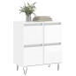 vidaXL Sideboard Hochglanz-Weiß 60x35x70 cm Holzwerkstoff vidaXL Sideboard Hochglanz-Weiß 60x35x70 cm Holzwerkstoff