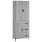 vidaXL Highboard Grau Sonoma 69,5x34x180 cm Holzwerkstoff vidaXL Highboard Grau Sonoma 69,5x34x180 cm Holzwerkstoff