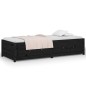 vidaXL Tagesbett Schwarz 90x200 cm Massivholz Kiefer vidaXL Tagesbett Schwarz 90x200 cm Massivholz Kiefer