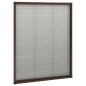 vidaXL Insektenschutz-Plissee für Fenster Aluminium Braun 80x100 cm vidaXL Insektenschutz-Plissee für Fenster Aluminium Braun 80x100 cm