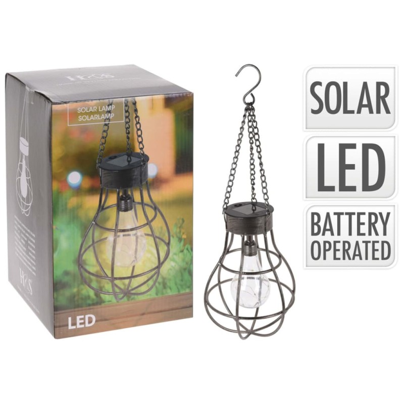 ProGarden Solar-Hängelampe Metall mit 10 LEDs ProGarden Solar-Hängelampe Metall mit 10 LEDs