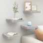 vidaXL Schweberegale 4 Stk. Betongrau 23x23,5x3,8 cm MDF vidaXL Schweberegale 4 Stk. Betongrau 23x23,5x3,8 cm MDF