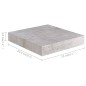 vidaXL Schweberegale 4 Stk. Betongrau 23x23,5x3,8 cm MDF vidaXL Schweberegale 4 Stk. Betongrau 23x23,5x3,8 cm MDF