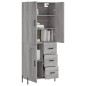 vidaXL Highboard Grau Sonoma 69,5x34x180 cm Holzwerkstoff vidaXL Highboard Grau Sonoma 69,5x34x180 cm Holzwerkstoff