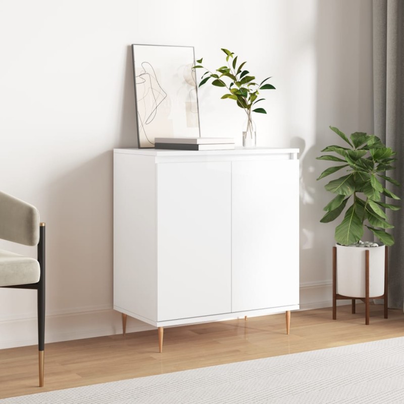 vidaXL Sideboard Hochglanz-Weiß 60x35x70 cm Holzwerkstoff vidaXL Sideboard Hochglanz-Weiß 60x35x70 cm Holzwerkstoff