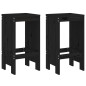 vidaXL Barhocker 2 Stk. Schwarz 40x36x75 cm Massivholz Kiefer vidaXL Barhocker 2 Stk. Schwarz 40x36x75 cm Massivholz Kiefer