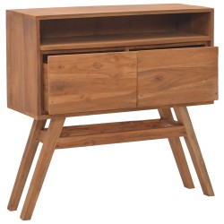 vidaXL Konsolentisch 80x30x80 cm Teak Massivholz
