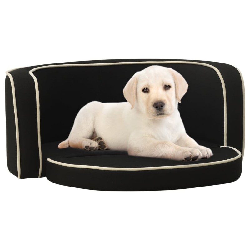 vidaXL Hundesofa Klappbar Schwarz 76x71x30 cm Leinen Waschbares Kissen vidaXL Hundesofa Klappbar Schwarz 76x71x30 cm Leinen Waschbares Kissen