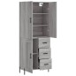 vidaXL Highboard Grau Sonoma 69,5x34x180 cm Holzwerkstoff vidaXL Highboard Grau Sonoma 69,5x34x180 cm Holzwerkstoff