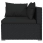 vidaXL 4-tlg. Garten-Lounge-Set mit Auflagen Poly Rattan Schwarz vidaXL 4-tlg. Garten-Lounge-Set mit Auflagen Poly Rattan Schwarz