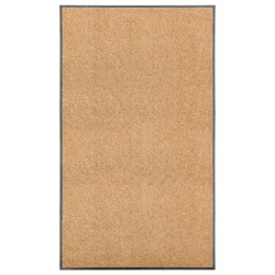 vidaXL Fußmatte Waschbar Creme 90x150 cm 
