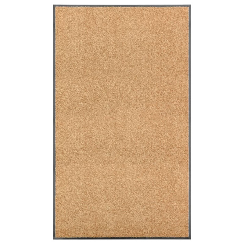 vidaXL Fußmatte Waschbar Creme 90x150 cm vidaXL Fußmatte Waschbar Creme 90x150 cm