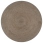 vidaXL Teppich Handgefertigt Jute Rund 150 cm Grau vidaXL Teppich Handgefertigt Jute Rund 150 cm Grau
