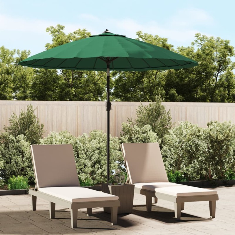 vidaXL Sonnenschirm mit Aluminium-Mast 270 cm Grün vidaXL Sonnenschirm mit Aluminium-Mast 270 cm Grün