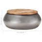vidaXL Couchtisch Grau 68x68x30 cm Recyceltes Massivholz vidaXL Couchtisch Grau 68x68x30 cm Recyceltes Massivholz