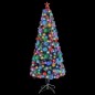 vidaXL Künstlicher Weihnachtsbaum mit LED Weiß & Blau 180 cm Glasfaser vidaXL Künstlicher Weihnachtsbaum mit LED Weiß & Blau 180 cm Glasfaser