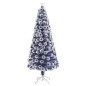 vidaXL Künstlicher Weihnachtsbaum mit LED Weiß & Blau 180 cm Glasfaser vidaXL Künstlicher Weihnachtsbaum mit LED Weiß & Blau 180 cm Glasfaser