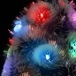 vidaXL Künstlicher Weihnachtsbaum mit LED Weiß & Blau 180 cm Glasfaser vidaXL Künstlicher Weihnachtsbaum mit LED Weiß & Blau 180 cm Glasfaser