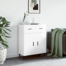 vidaXL Sideboard Hochglanz-Weiß 69,5x34x90 cm Holzwerkstoff