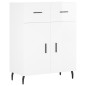 vidaXL Sideboard Hochglanz-Weiß 69,5x34x90 cm Holzwerkstoff vidaXL Sideboard Hochglanz-Weiß 69,5x34x90 cm Holzwerkstoff