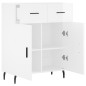 vidaXL Sideboard Hochglanz-Weiß 69,5x34x90 cm Holzwerkstoff vidaXL Sideboard Hochglanz-Weiß 69,5x34x90 cm Holzwerkstoff