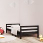 vidaXL Massivholzbett Schwarz 75x190 cm Kiefer vidaXL Massivholzbett Schwarz 75x190 cm Kiefer