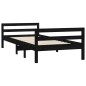 vidaXL Massivholzbett Schwarz 75x190 cm Kiefer vidaXL Massivholzbett Schwarz 75x190 cm Kiefer