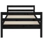 vidaXL Massivholzbett Schwarz 75x190 cm Kiefer vidaXL Massivholzbett Schwarz 75x190 cm Kiefer