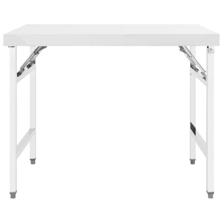 vidaXL Küchen-Arbeitstisch Klappbar 100x60x80 cm Edelstahl