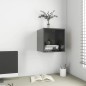vidaXL Wandschrank Hochglanz-Grau 37x37x37 cm Holzwerkstoff vidaXL Wandschrank Hochglanz-Grau 37x37x37 cm Holzwerkstoff