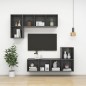 vidaXL Wandschrank Hochglanz-Grau 37x37x37 cm Holzwerkstoff vidaXL Wandschrank Hochglanz-Grau 37x37x37 cm Holzwerkstoff