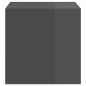 vidaXL Wandschrank Hochglanz-Grau 37x37x37 cm Holzwerkstoff vidaXL Wandschrank Hochglanz-Grau 37x37x37 cm Holzwerkstoff