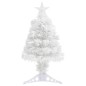 vidaXL Künstlicher Weihnachtsbaum mit LED Weiß 64 cm Glasfaser vidaXL Künstlicher Weihnachtsbaum mit LED Weiß 64 cm Glasfaser