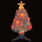 vidaXL Künstlicher Weihnachtsbaum mit LED Weiß 64 cm Glasfaser vidaXL Künstlicher Weihnachtsbaum mit LED Weiß 64 cm Glasfaser