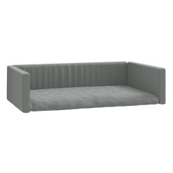 vidaXL Kofferraum-Hundebett Hellgrau 70x45 cm Leinenoptik