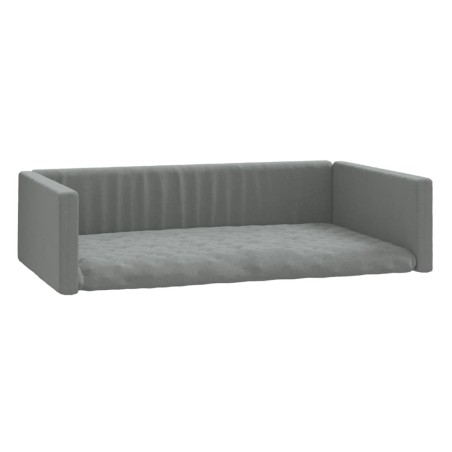 vidaXL Kofferraum-Hundebett Hellgrau 70x45 cm Leinenoptik