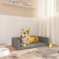 vidaXL Kofferraum-Hundebett Hellgrau 70x45 cm Leinenoptik vidaXL Kofferraum-Hundebett Hellgrau 70x45 cm Leinenoptik